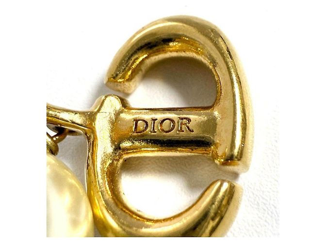 Pendientes de clip Christian Dior CD Navy Blanco - vista 9