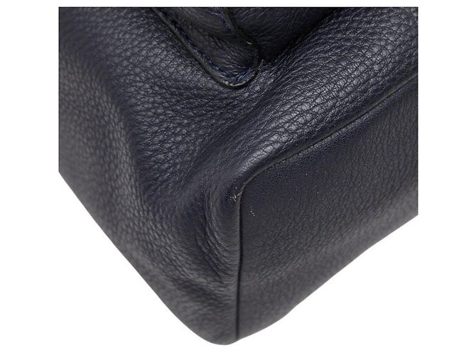 COACH Pebbled Leather Backpack Black - view 5