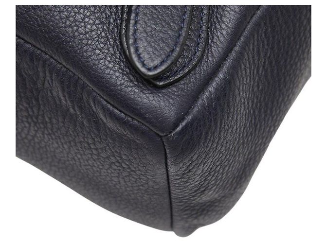 COACH Pebbled Leather Backpack Black - view 6