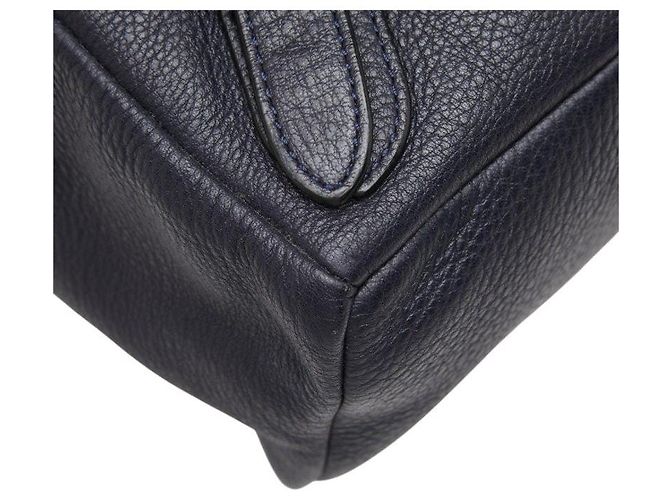 COACH Pebbled Leather Backpack Black - view 7