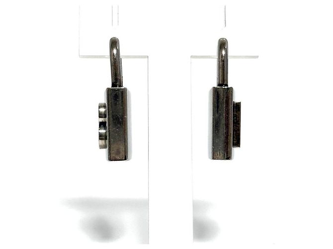 Boucles d'oreilles Lock Metal Balenciaga Limited Doré Métallisé - vue 6