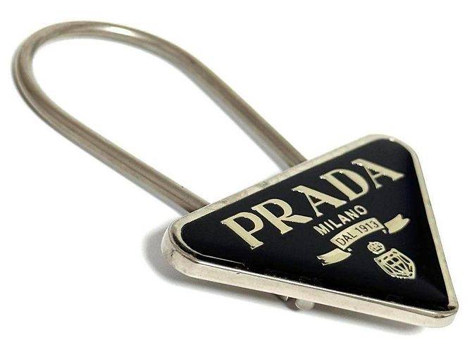 Chaveiro Prada de metal dourado Metálico - vista 4