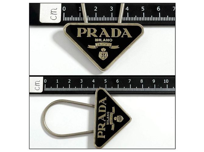 Chaveiro Prada de metal dourado Metálico - vista 9