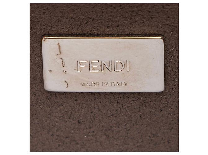 Fendi Peekaboo Micro Schultertasche aus Nappa-Leder Gelb - Ansicht 8