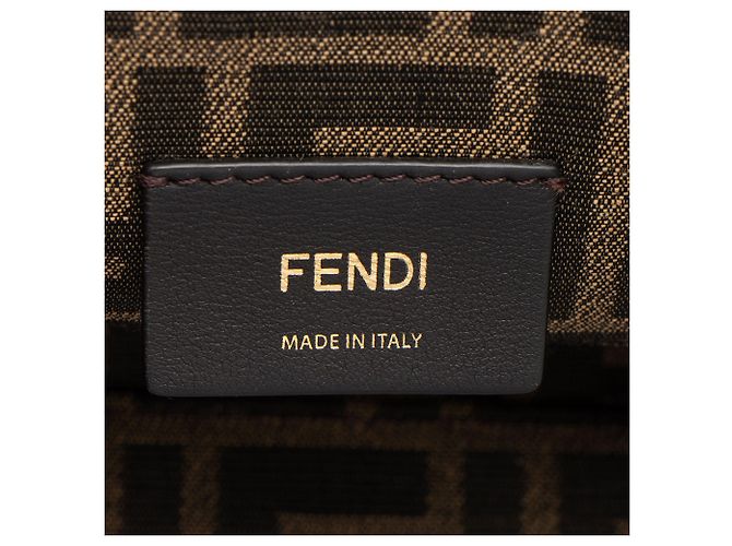Zucca Borsa a spalla piccola Fendi First in lambskin Fendi Marrone - vista 8