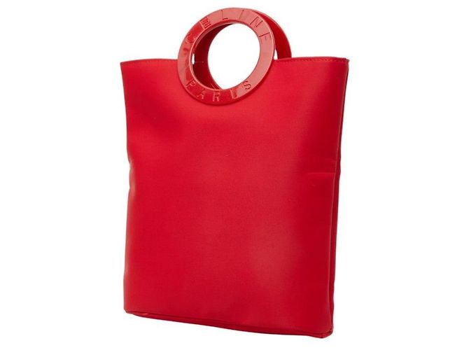 Céline Mini borsa in nylon con manico circolare Celine Rosso - vista 2