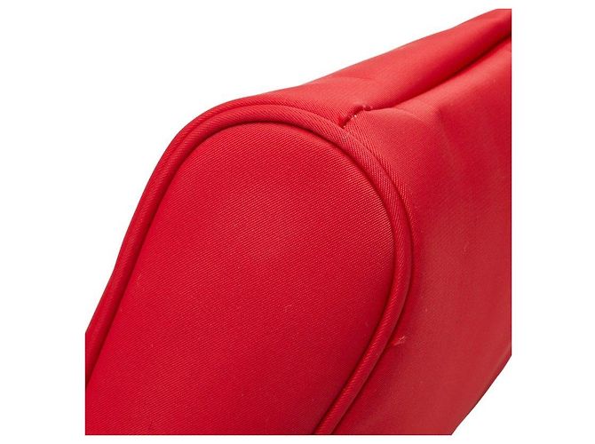 Céline Mini borsa in nylon con manico circolare Celine Rosso - vista 4