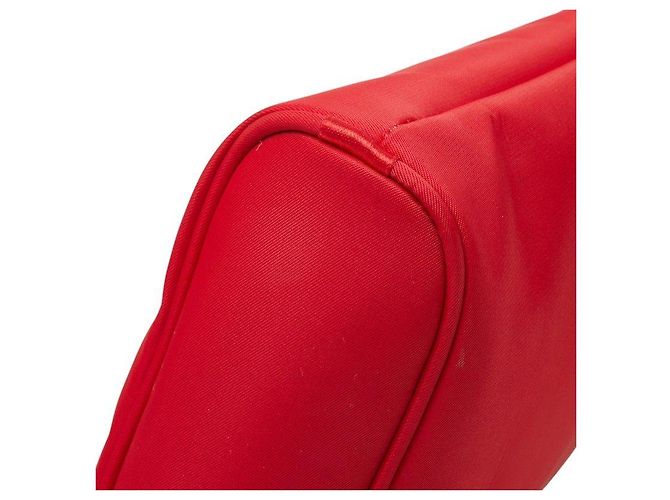 Céline Mini borsa in nylon con manico circolare Celine Rosso - vista 5
