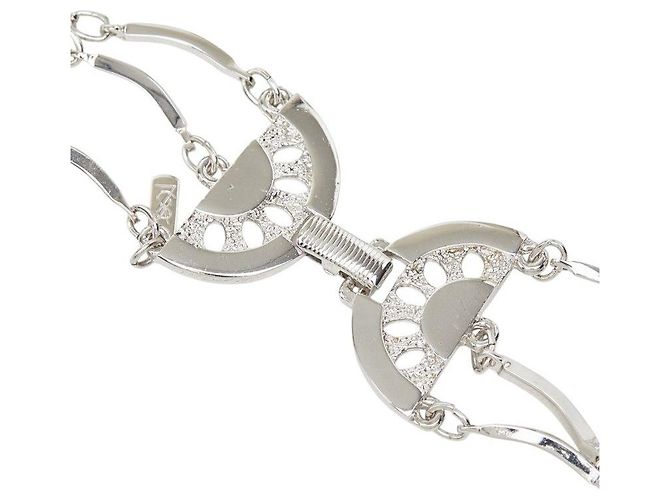 Yves Saint Laurent Collar largo de metal Saint Laurent Plata Metálico - vista 5