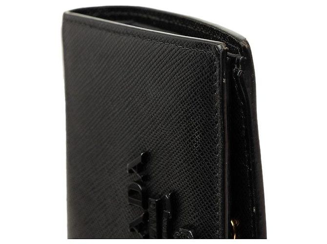 Prada Saffiano Leather Wallet Black - view 7