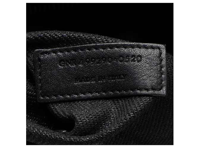 Autre Marque Saint Laurent Rive Gauche Großer Tote aus Canvas und Kalbsleder Schwarz - Ansicht 6