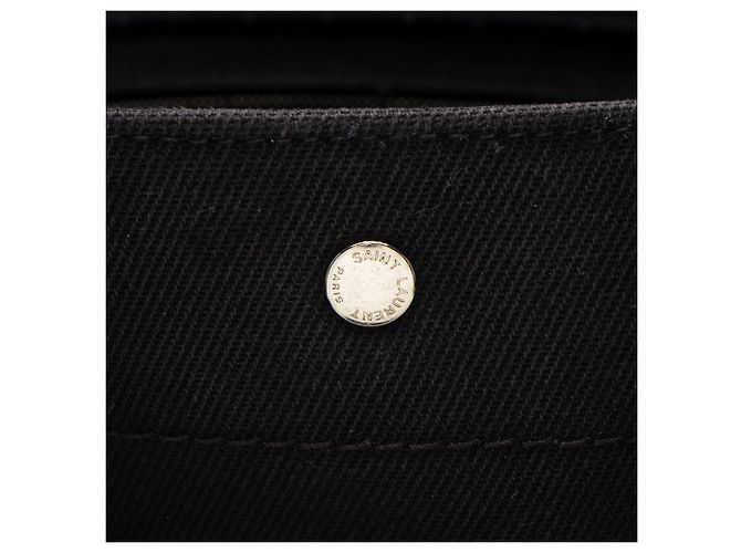 Autre Marque Saint Laurent Rive Gauche Großer Tote aus Canvas und Kalbsleder Schwarz - Ansicht 9