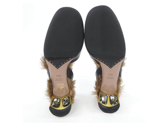 Sandali Gucci in pelle nera Nero - vista 5
