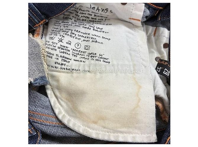 Autre Marque Pantalones de denim de algodón Nudie Jeans THIN FINN DRY STRETCH Azul - vista 10