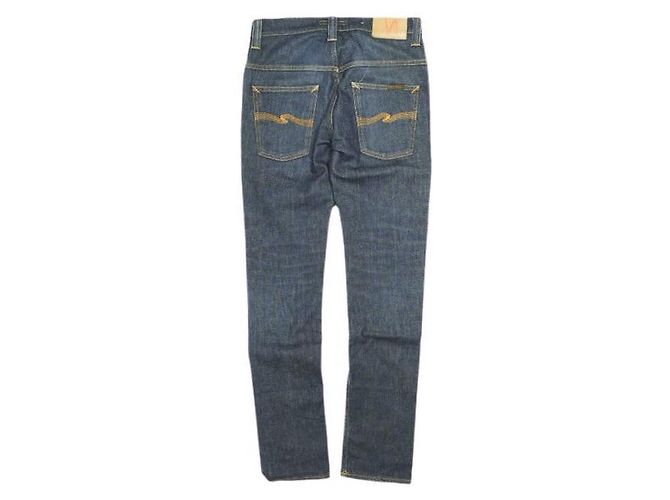 Autre Marque Pantalones de denim de algodón Nudie Jeans THIN FINN DRY STRETCH Azul - vista 2