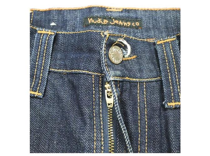 Autre Marque Pantalones de denim de algodón Nudie Jeans THIN FINN DRY STRETCH Azul - vista 4
