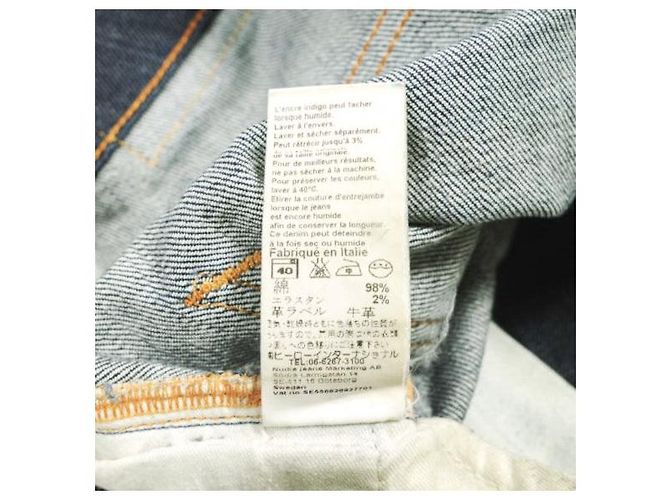Autre Marque Pantalones de denim de algodón Nudie Jeans THIN FINN DRY STRETCH Azul - vista 9