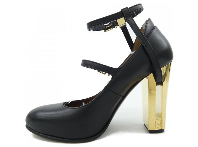 Décolleté Fendi in pelle nera Nero - vista 2