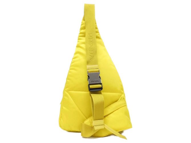 Sac à épaule Prada Tessuto Viteloo Jaune - vista 2