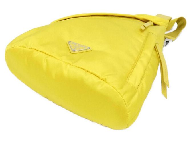 Sac à épaule Prada Tessuto Viteloo Jaune - vista 3