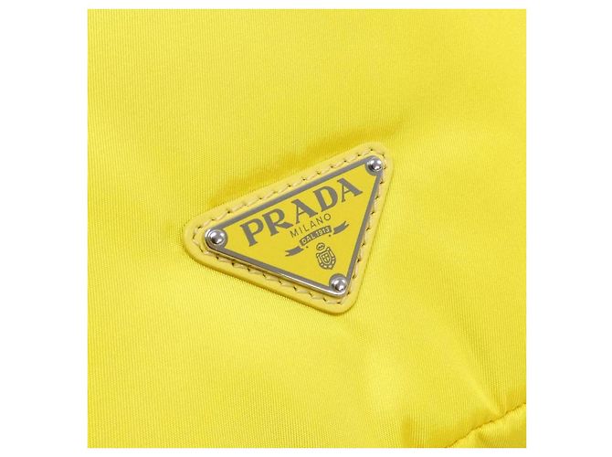 Sac à épaule Prada Tessuto Viteloo Jaune - vista 4