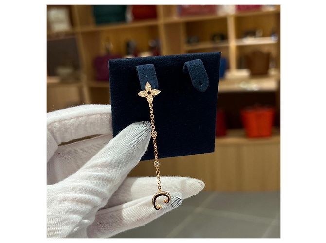 Pendientes Louis Vuitton Idylle Blossom Mono Chain Dorado - vista 4
