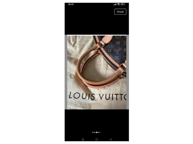 Louis Vuitton Lockit MM Monogram Canvas Handbag Brown - view 3