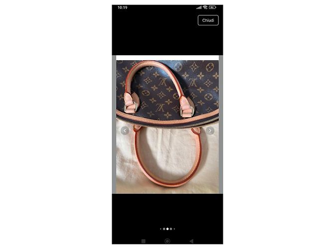 Louis Vuitton Lockit MM Monogram Canvas Handbag Brown - view 4