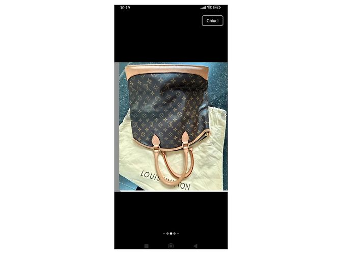 Louis Vuitton Lockit MM Monogram Canvas Handbag Brown - view 5