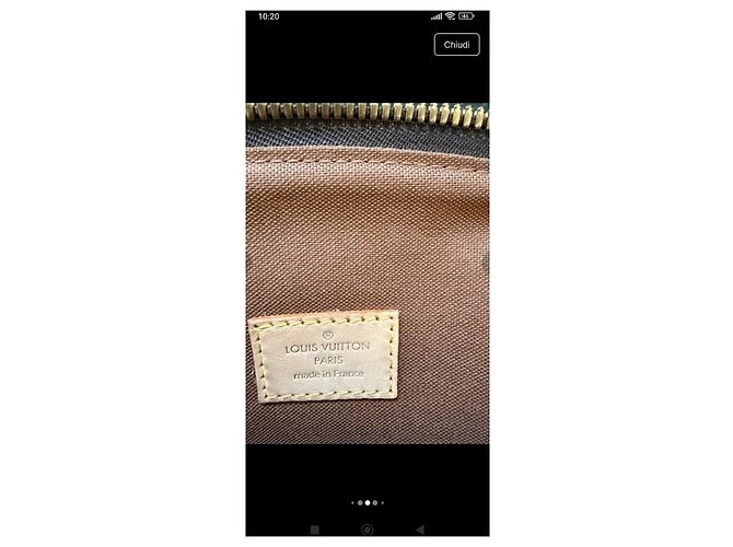 Louis Vuitton Lockit MM Monogram Canvas Handbag Brown - view 7