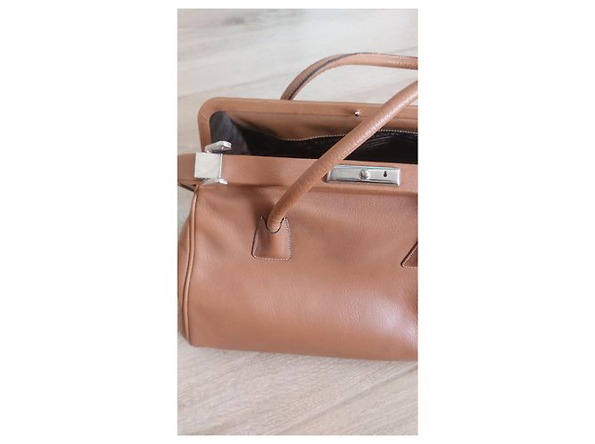 Prada Madras Cerniera Brandy Lederhandtasche Karamell - Ansicht 5