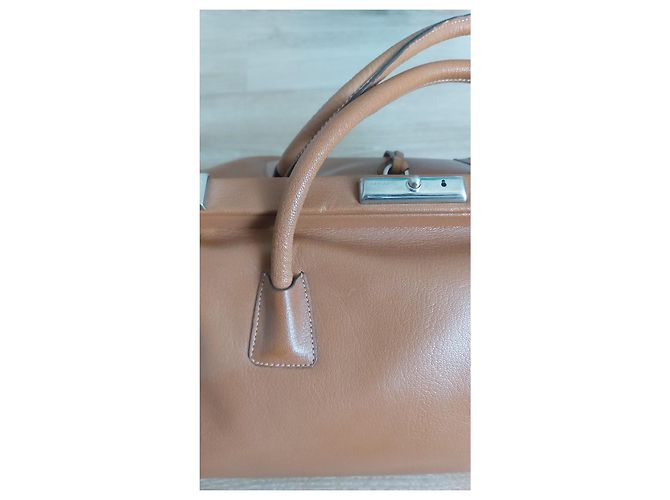 Prada Madras Cerniera Brandy Lederhandtasche Karamell - Ansicht 6