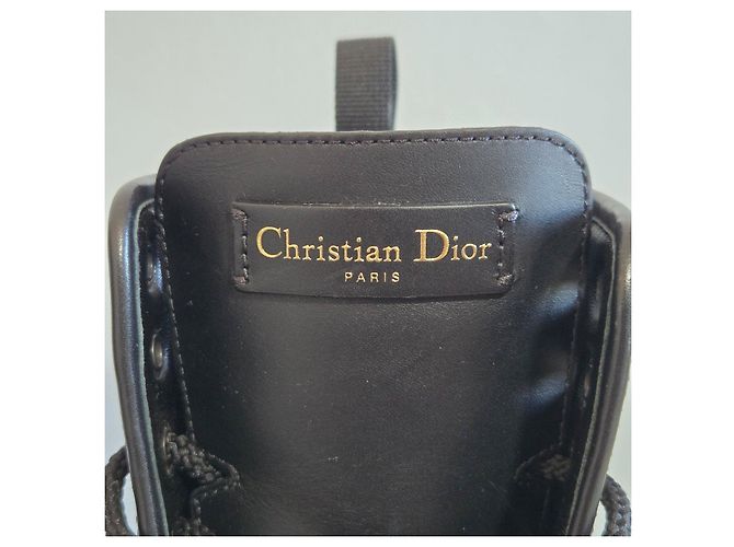 Botas de caminhada Dior D-Major Lona Bege e Couro Preto - vista 14