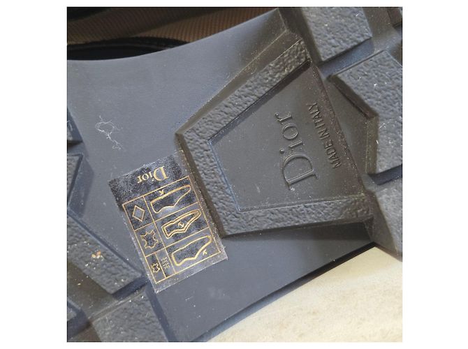 Botas de caminhada Dior D-Major Lona Bege e Couro Preto - vista 15