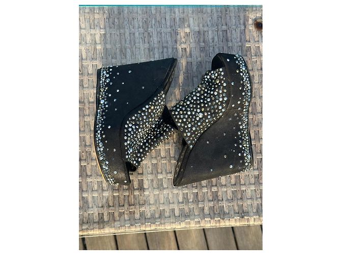 Sandales compensées Rodo à strass - vue 5