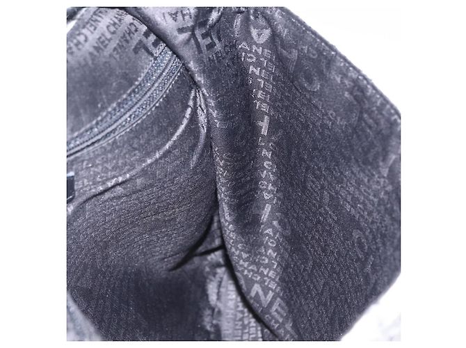 Bolsa de Ombro CHANEL Camellia Chain em Tweed Cinza com CC Prateado Auth ki6898M Marrom Prata - vista 20
