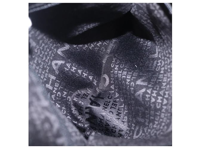 Bolsa de Ombro CHANEL Camellia Chain em Tweed Cinza com CC Prateado Auth ki6898M Marrom Prata - vista 23