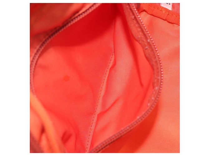 PRADA Pouch Nylon Orange Silver Auth 207441A Silvery - view 21