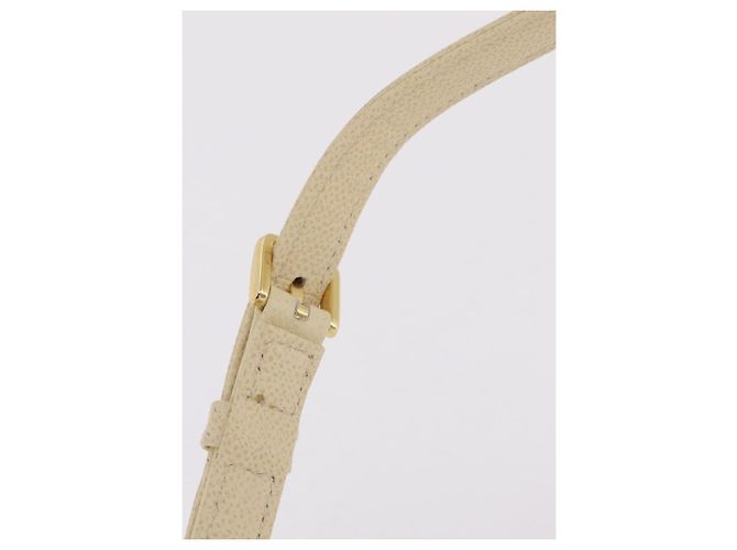 Valentino Schultertasche Leder 2way Ivory Gold Tone Auth 207681A Roh - Ansicht 16