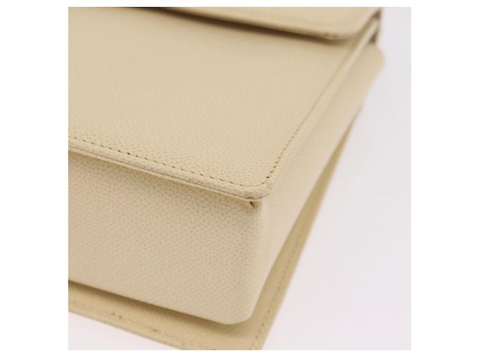 Valentino Schultertasche Leder 2way Ivory Gold Tone Auth 207681A Roh - Ansicht 17