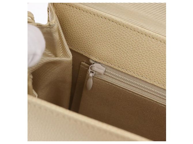 Valentino Schultertasche Leder 2way Ivory Gold Tone Auth 207681A Roh - Ansicht 26
