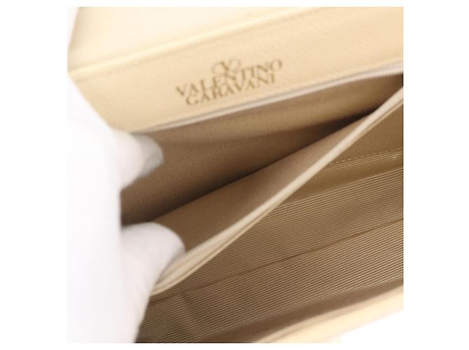 Valentino Schultertasche Leder 2way Ivory Gold Tone Auth 207681A Roh - Ansicht 27