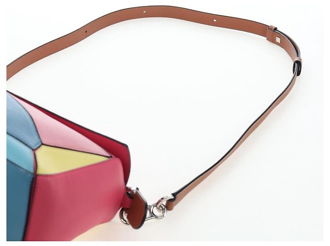 Bolsa de mão LOEWE Puzzle Bag Small em couro 2 vias multicolorida prata autêntica 206398SAM Multicor - vista 15
