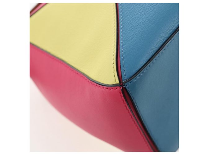 Bolsa de mão LOEWE Puzzle Bag Small em couro 2 vias multicolorida prata autêntica 206398SAM Multicor - vista 20