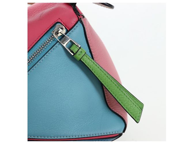 Bolsa de mão LOEWE Puzzle Bag Small em couro 2 vias multicolorida prata autêntica 206398SAM Multicor - vista 22