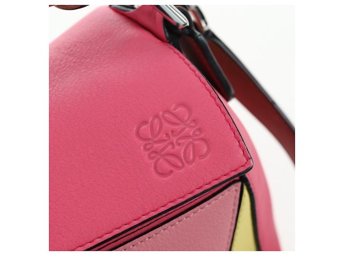 Bolsa de mão LOEWE Puzzle Bag Small em couro 2 vias multicolorida prata autêntica 206398SAM Multicor - vista 24