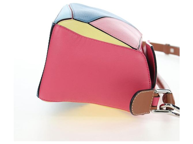 Bolsa de mão LOEWE Puzzle Bag Small em couro 2 vias multicolorida prata autêntica 206398SAM Multicor - vista 5
