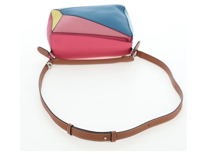 Bolsa de mão LOEWE Puzzle Bag Small em couro 2 vias multicolorida prata autêntica 206398SAM Multicor - vista 9