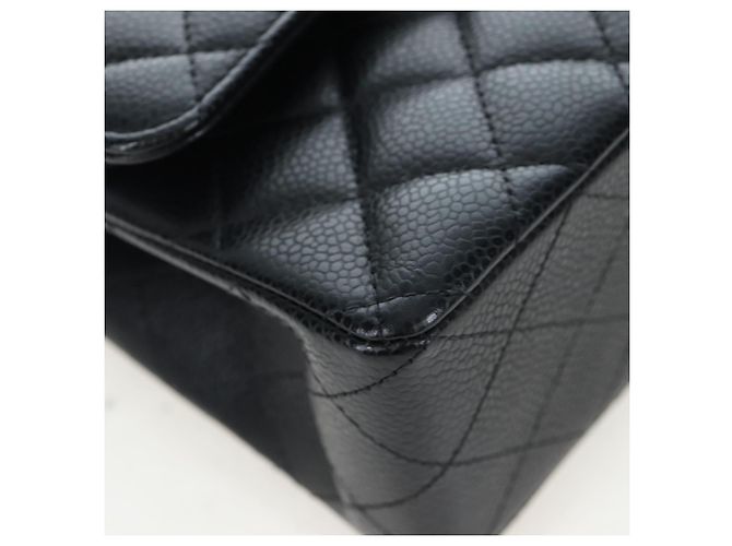 Borsa a tracolla CHANEL Chain Matelasse 23 Pelle Caviar Nero Oro CC Auth BA16030SV D'oro - vista 15
