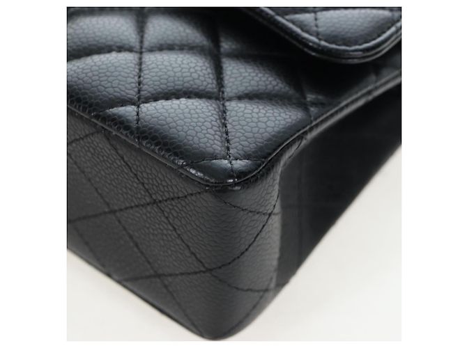 Borsa a tracolla CHANEL Chain Matelasse 23 Pelle Caviar Nero Oro CC Auth BA16030SV D'oro - vista 16